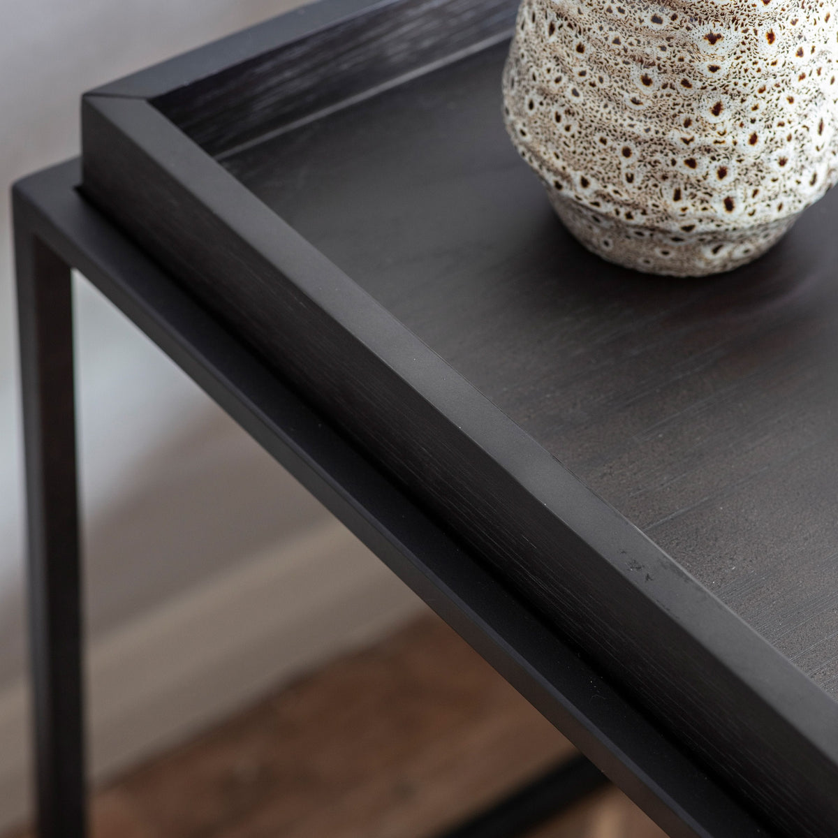 Calvo Tray Side Table Black.