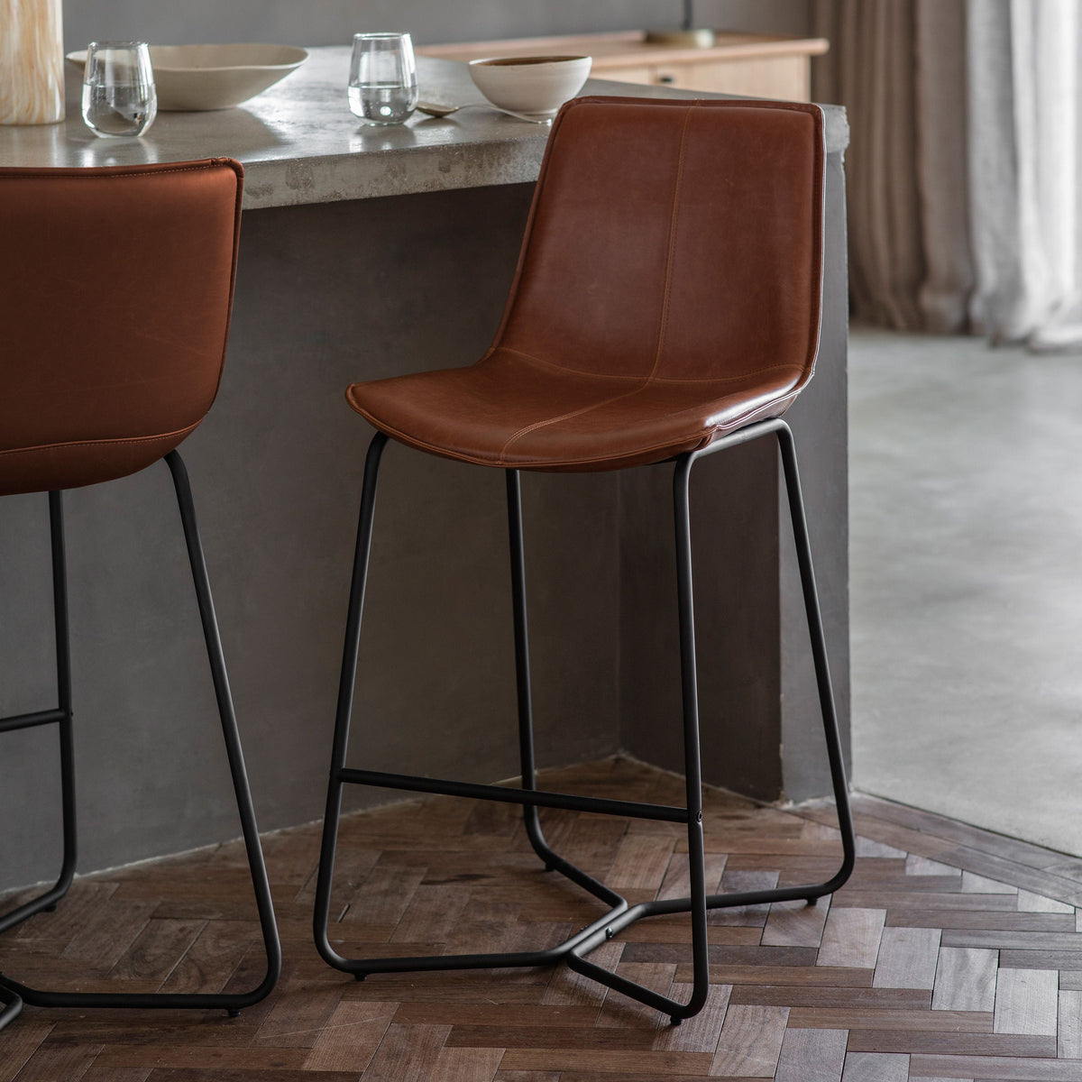 Charlton Stool Brown.