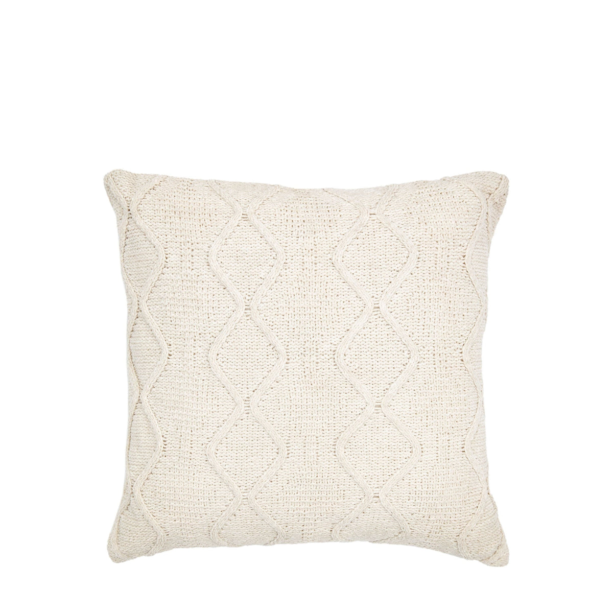 Bodhi Living Chenille Cable Cushion Cream House of Isabella UK