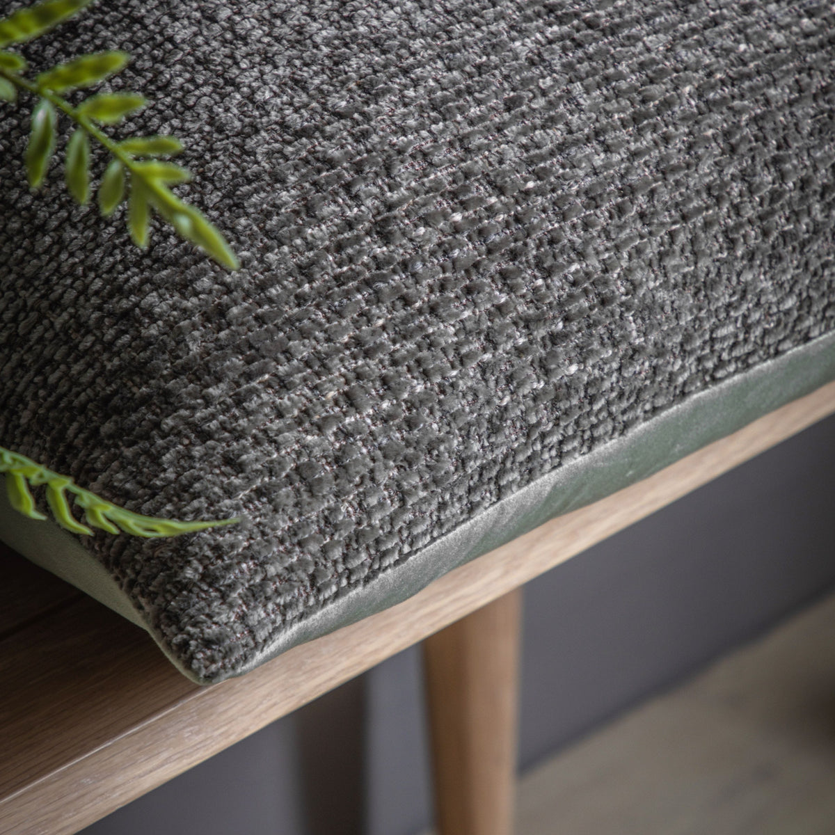 Bodhi Living Chenille Cushion Olive House of Isabella UK