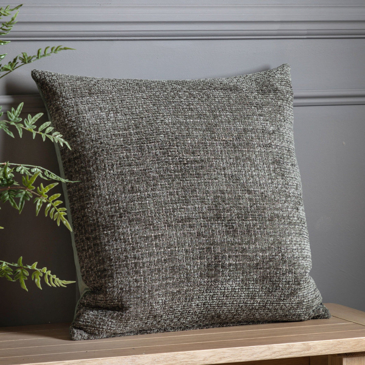 Bodhi Living Chenille Cushion Olive House of Isabella UK