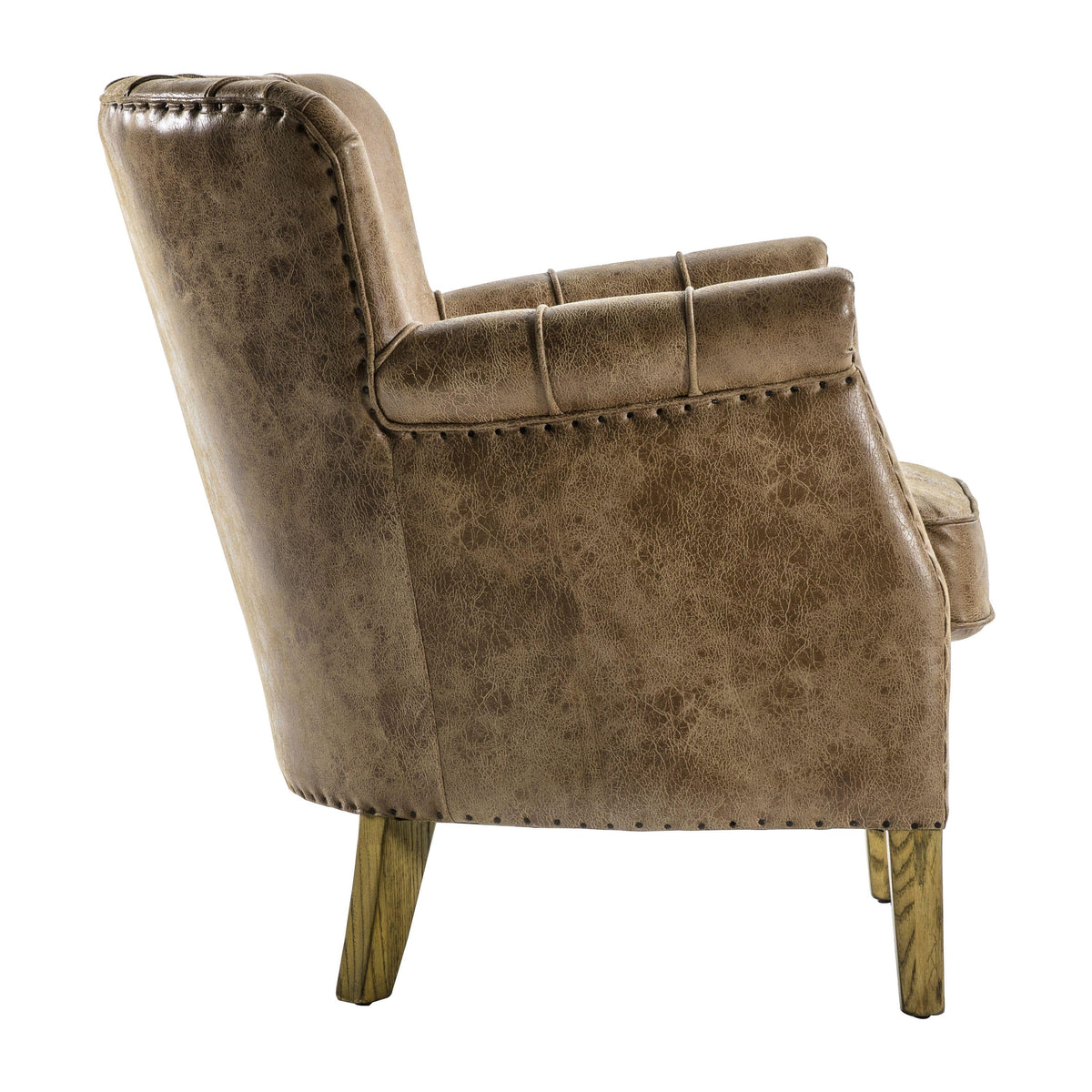 Chew Armchair Brown Leather.