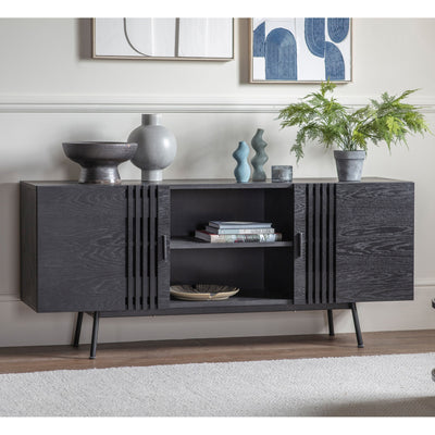 Bodhi Living Chivery Sideboard Black 1600x420x700mm House of Isabella UK