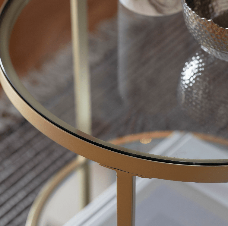 Cinderford Side Table Champagne.