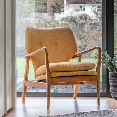 Bodhi Living Cockpole Armchair - Ochre House of Isabella UK