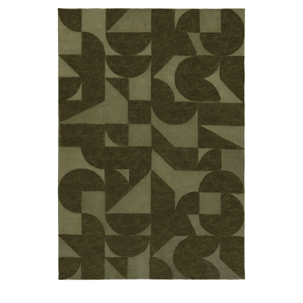 Bodhi Living Costrand Block Rug Olive Large House of Isabella UK