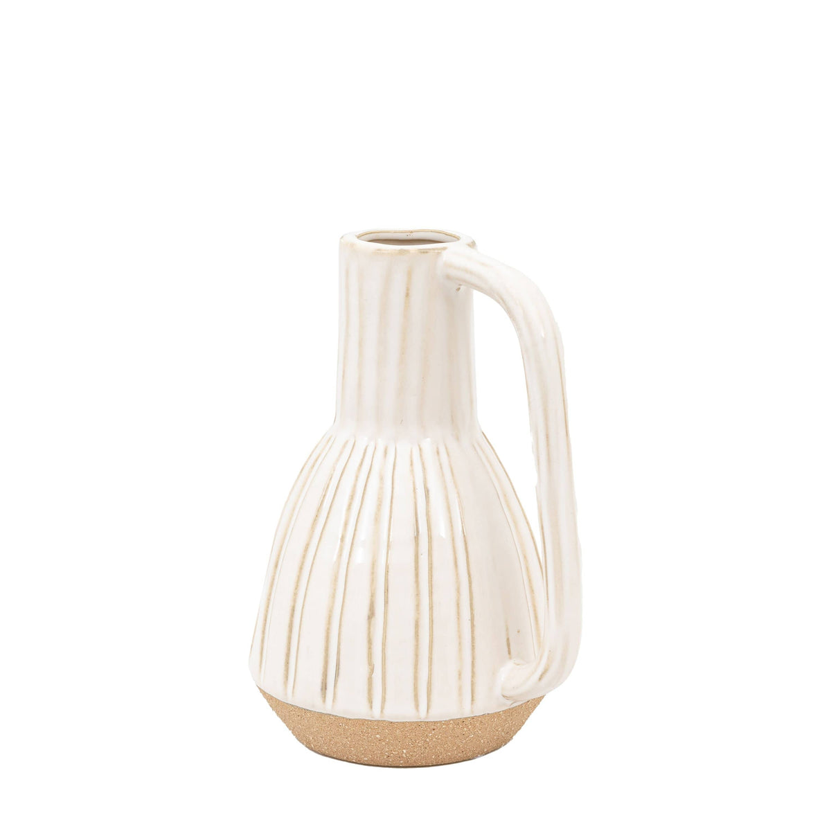 Bodhi Living Cromer Ceramic Handled Vase White Small House of Isabella UK