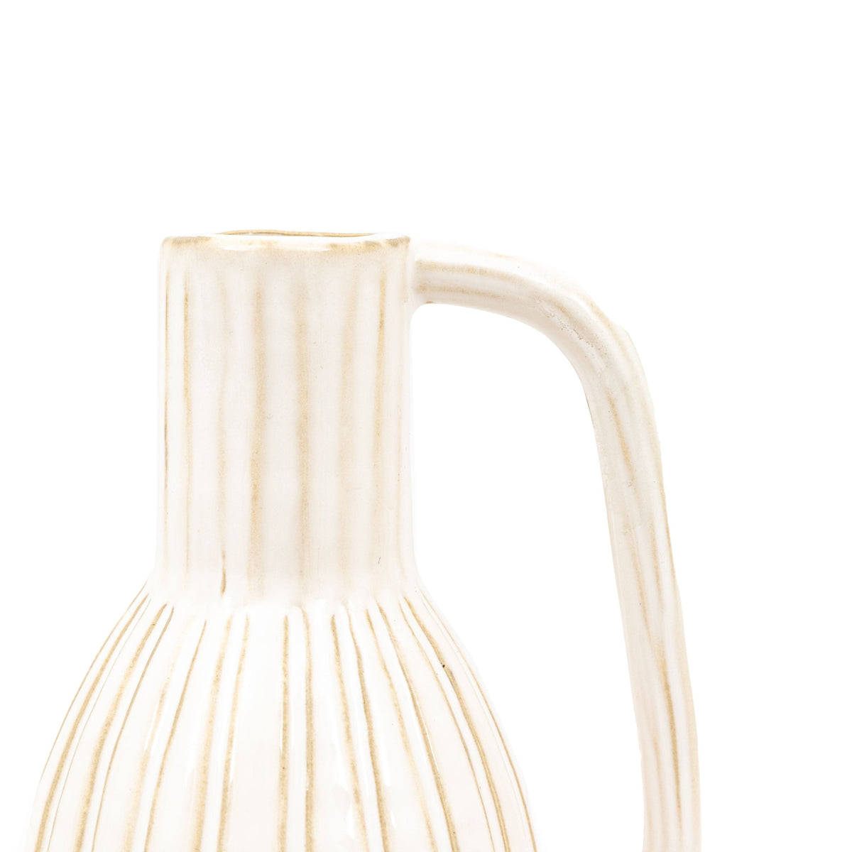 Bodhi Living Cromer Ceramic Handled Vase White Small House of Isabella UK