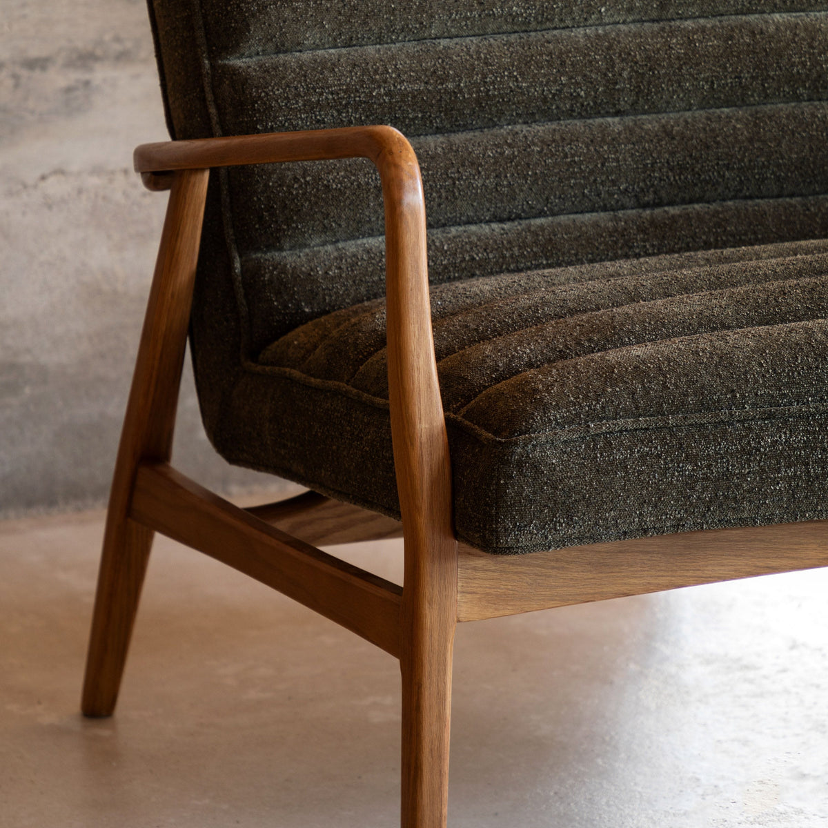 Bodhi Living Datzun 2 Seater Green Boucle House of Isabella UK