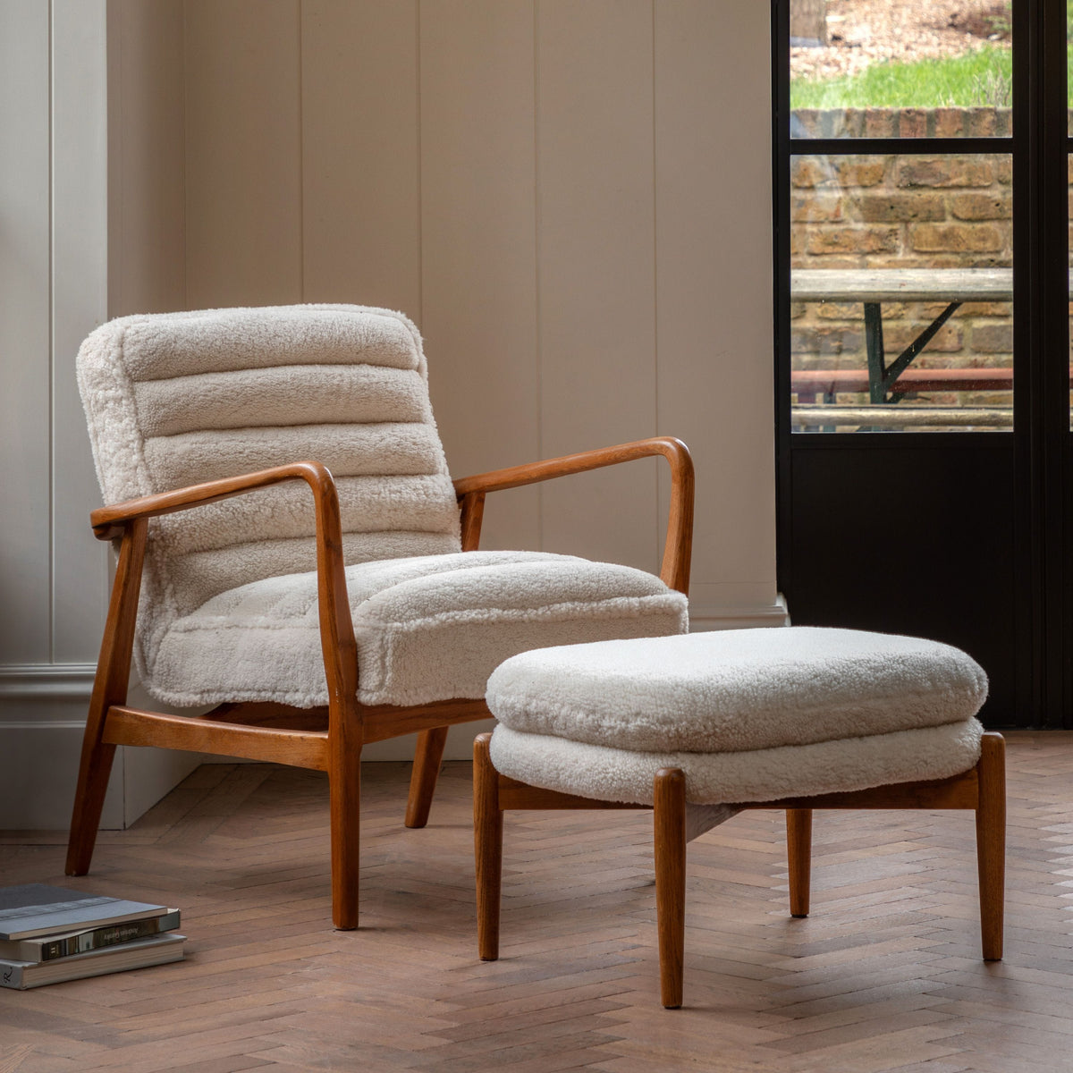 Bodhi Living Datzun Armchair Cream Sheepskin House of Isabella UK