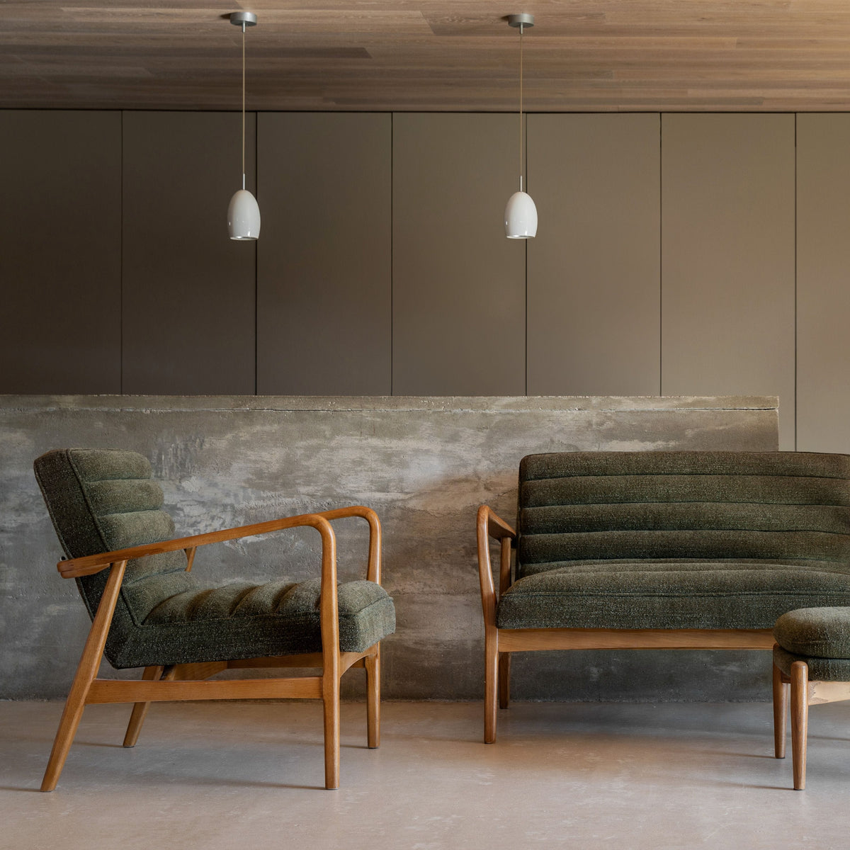 Bodhi Living Datzun Armchair Green Boucle House of Isabella UK