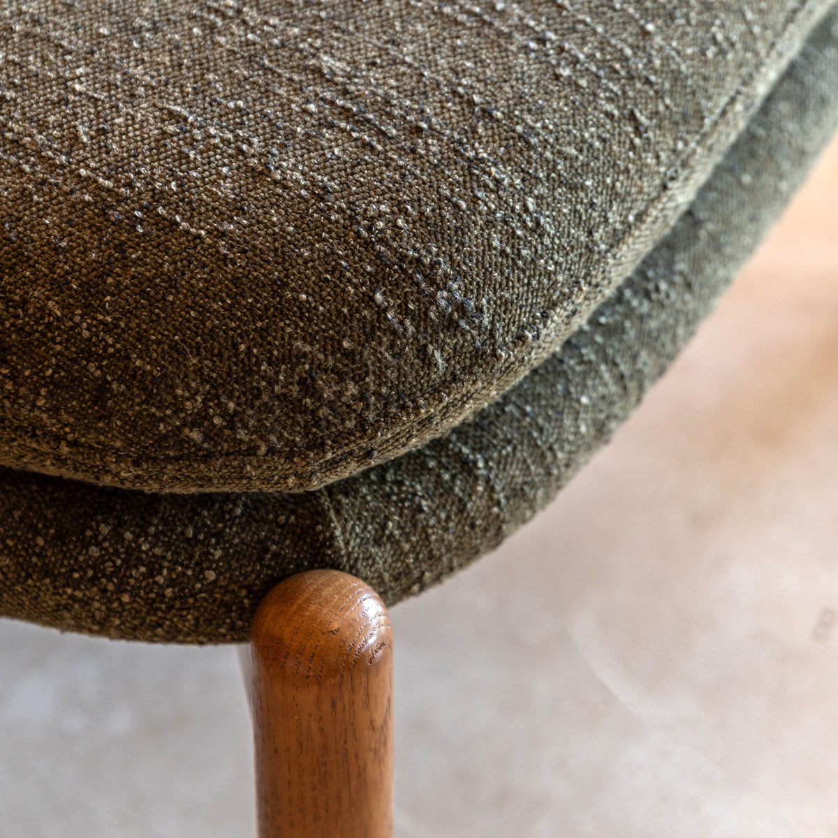 Bodhi Living Datzun Footstool Green Boucle House of Isabella UK