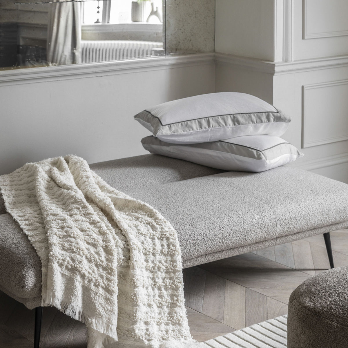 Dunton Sofa Bed Light Grey.