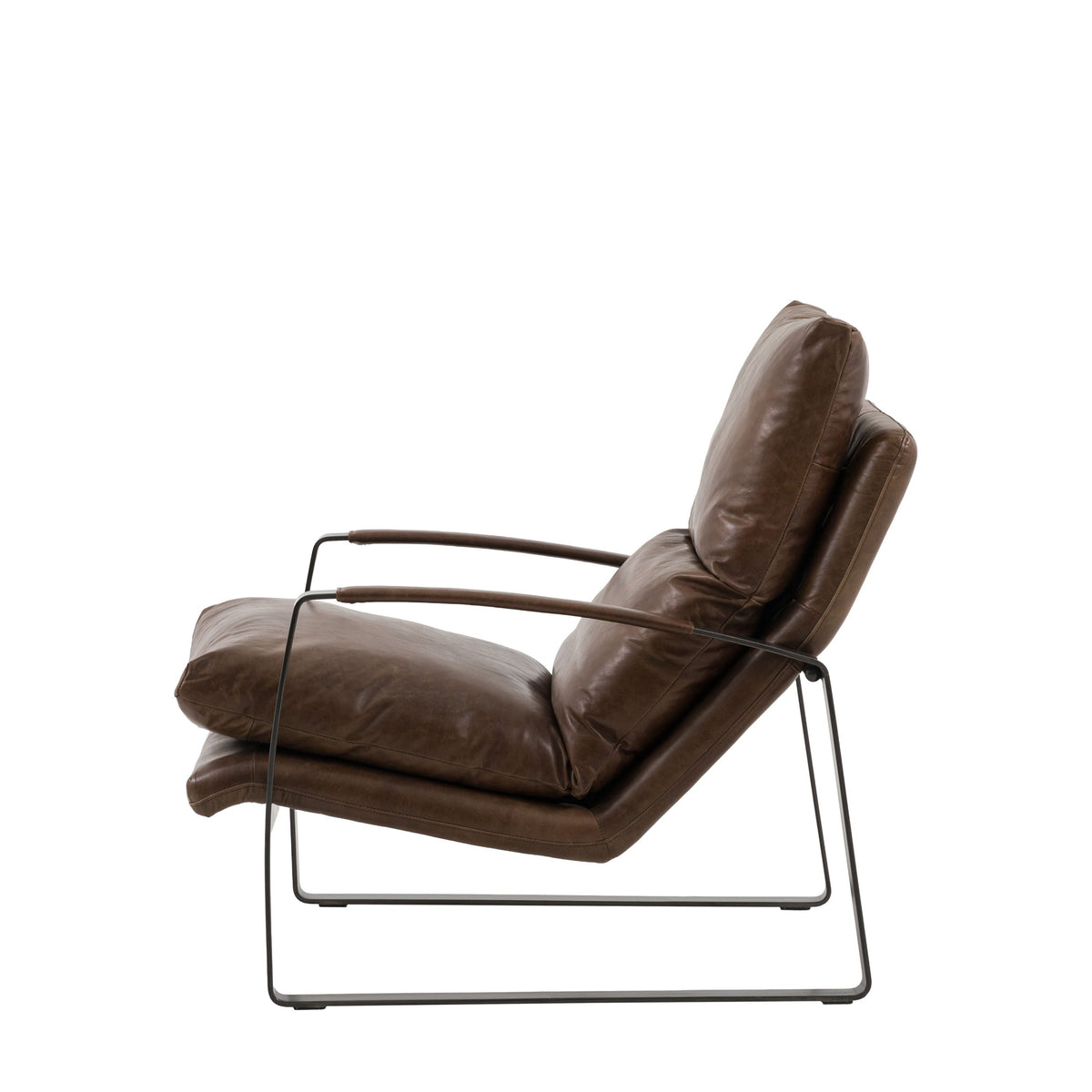 Bodhi Living Fabien Lounger Brown Leather House of Isabella UK