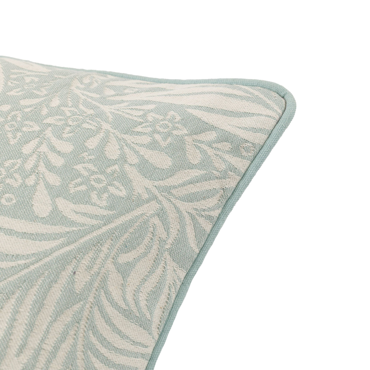 Bodhi Living Fallow Leaf Woven Cushion Duck Egg House of Isabella UK