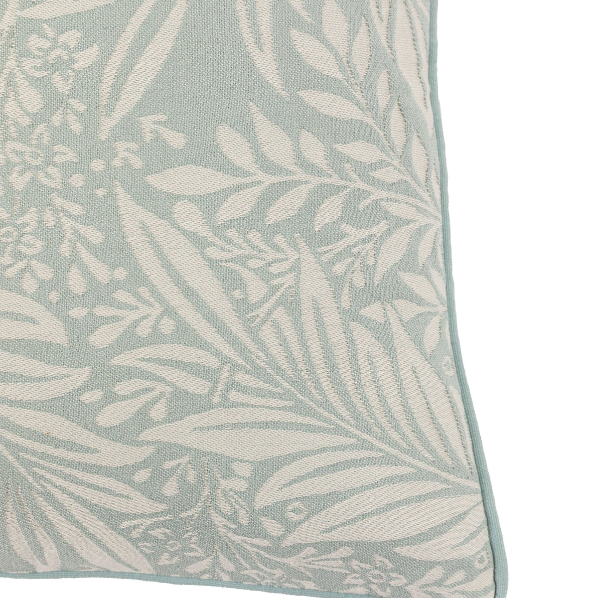 Bodhi Living Fallow Leaf Woven Cushion Duck Egg House of Isabella UK