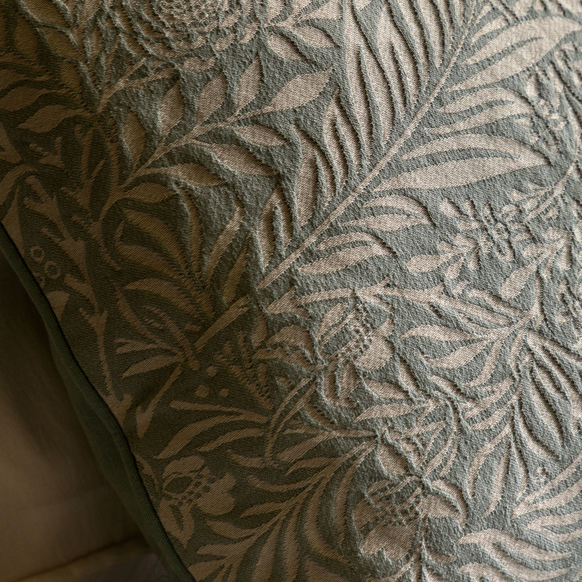 Bodhi Living Fallow Leaf Woven Cushion Duck Egg House of Isabella UK