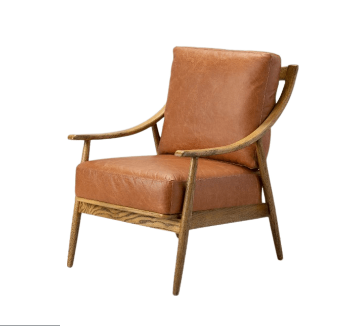 Fleet Armchair Brown Leather.