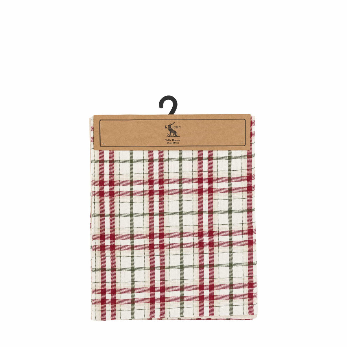 Bodhi Living Heritage Christmas Check Table Runner Small House of Isabella UK