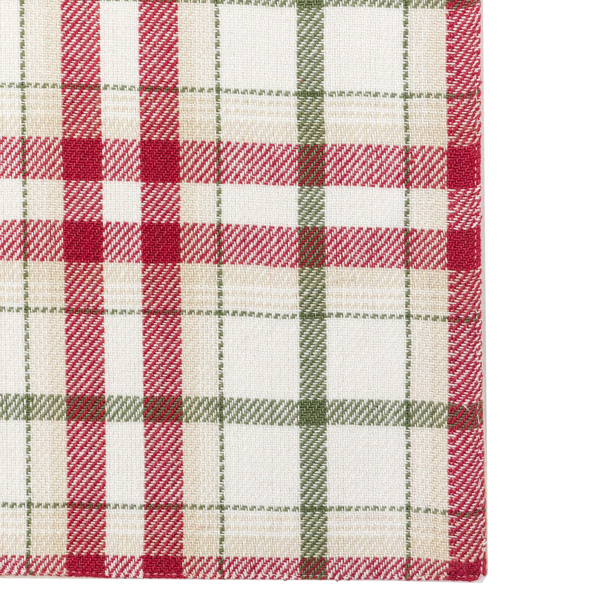 Bodhi Living Heritage Christmas Check Table Runner Small House of Isabella UK