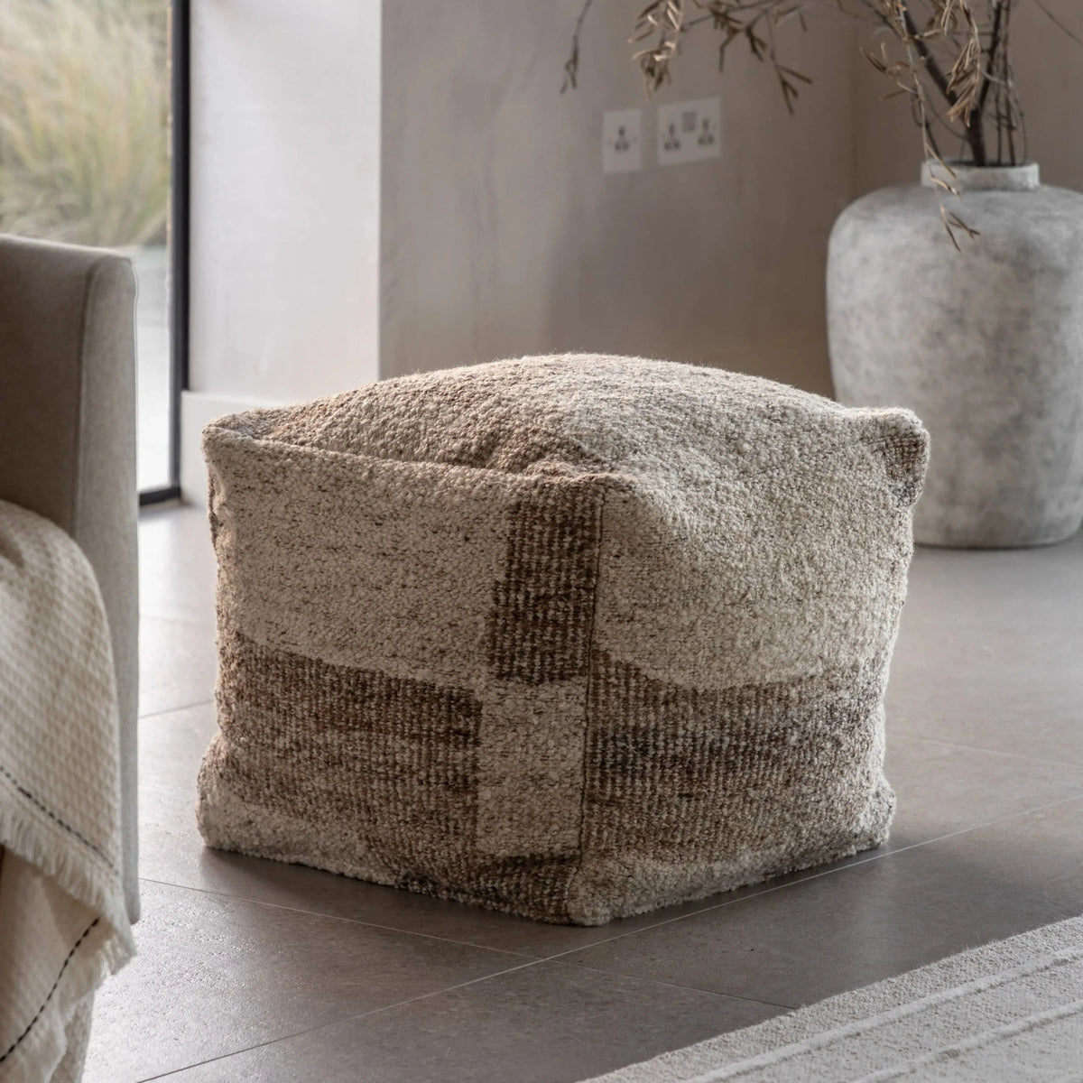 Bodhi Living Herning Tonal Pouffe Natural House of Isabella UK