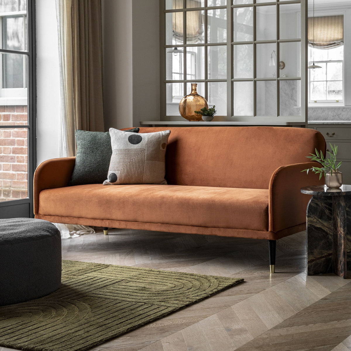 Holt Sofa Bed Rust.