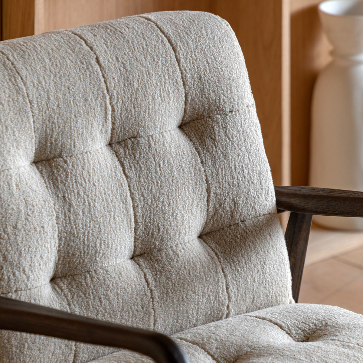 Bodhi Living Humber Armchair Cream Faux Sheepskin House of Isabella UK