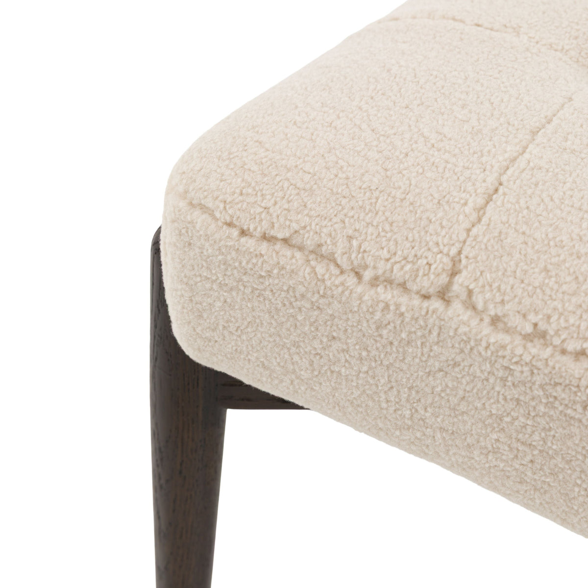 Bodhi Living Humber Footstool Cream Faux Sheepskin House of Isabella UK