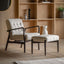 Bodhi Living Humber Footstool Cream Faux Sheepskin House of Isabella UK