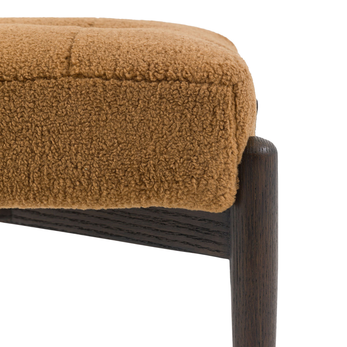 Bodhi Living Humber Footstool Ochre Faux Sheepskin House of Isabella UK