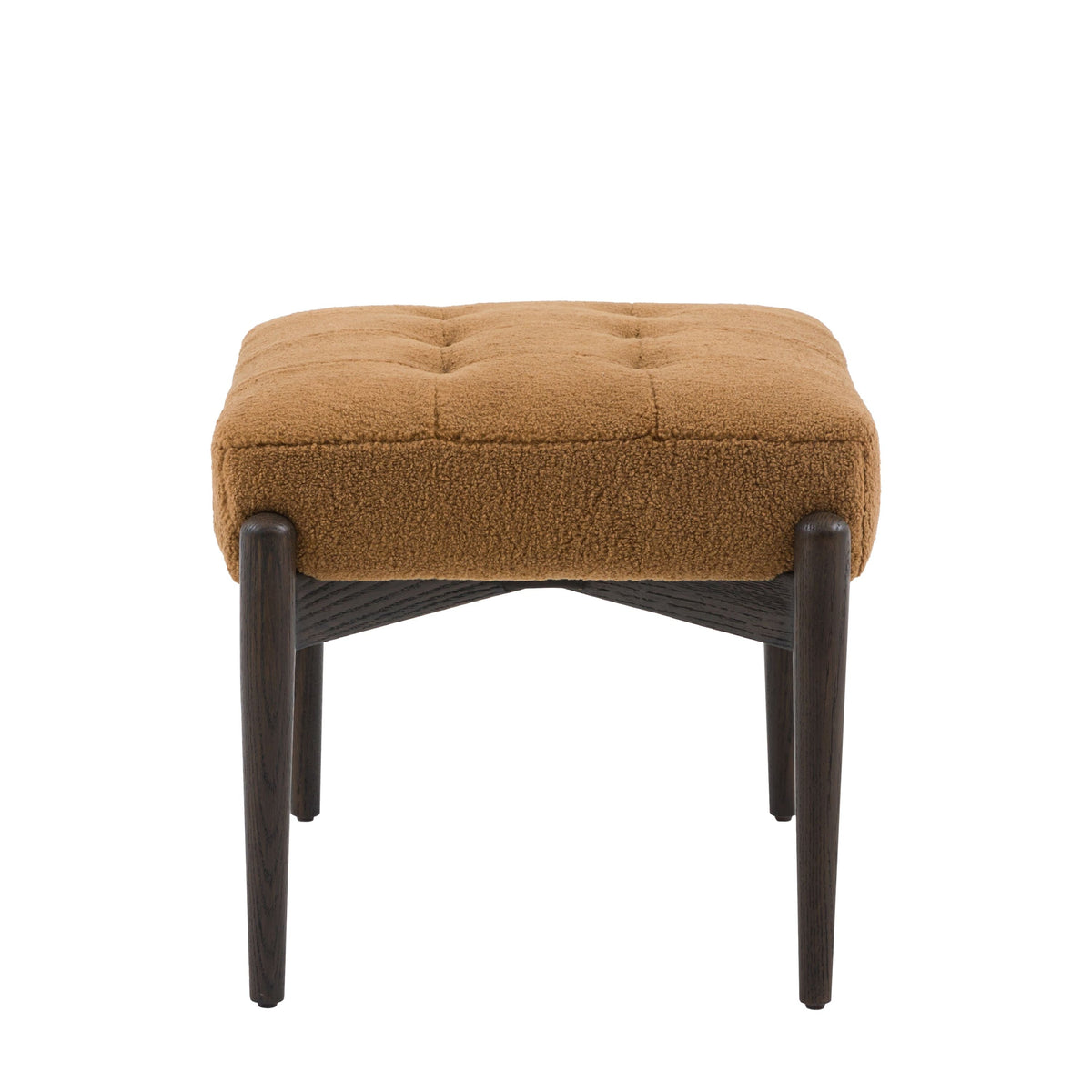 Bodhi Living Humber Footstool Ochre Faux Sheepskin House of Isabella UK