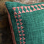 Bodhi Living Kai Embroidered Border Cushion Green House of Isabella UK