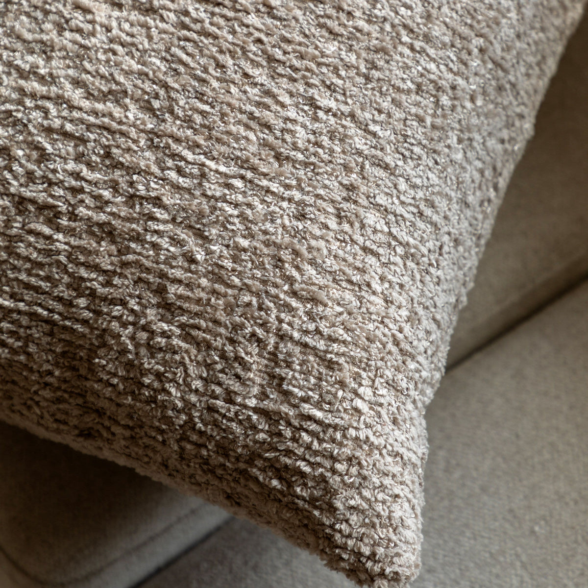 Bodhi Living Kaia Chenille Cushion Taupe House of Isabella UK