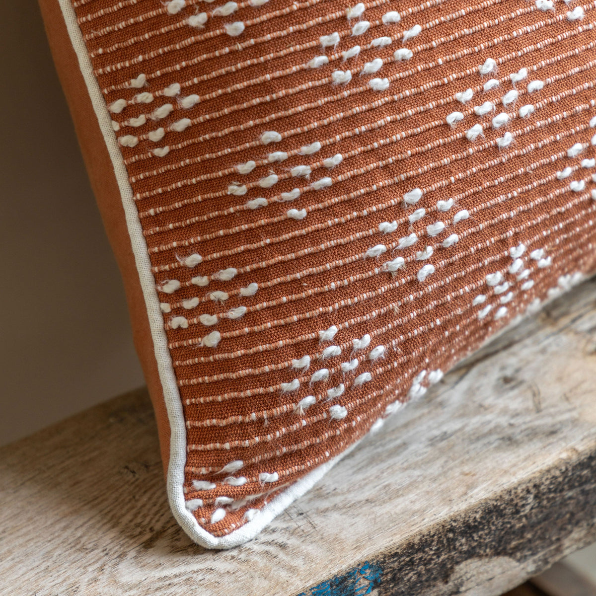 Bodhi Living Lanzo Woven Cushion Terracotta House of Isabella UK