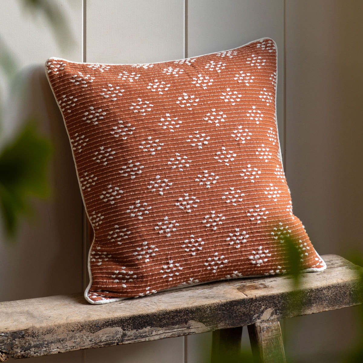 Bodhi Living Lanzo Woven Cushion Terracotta House of Isabella UK