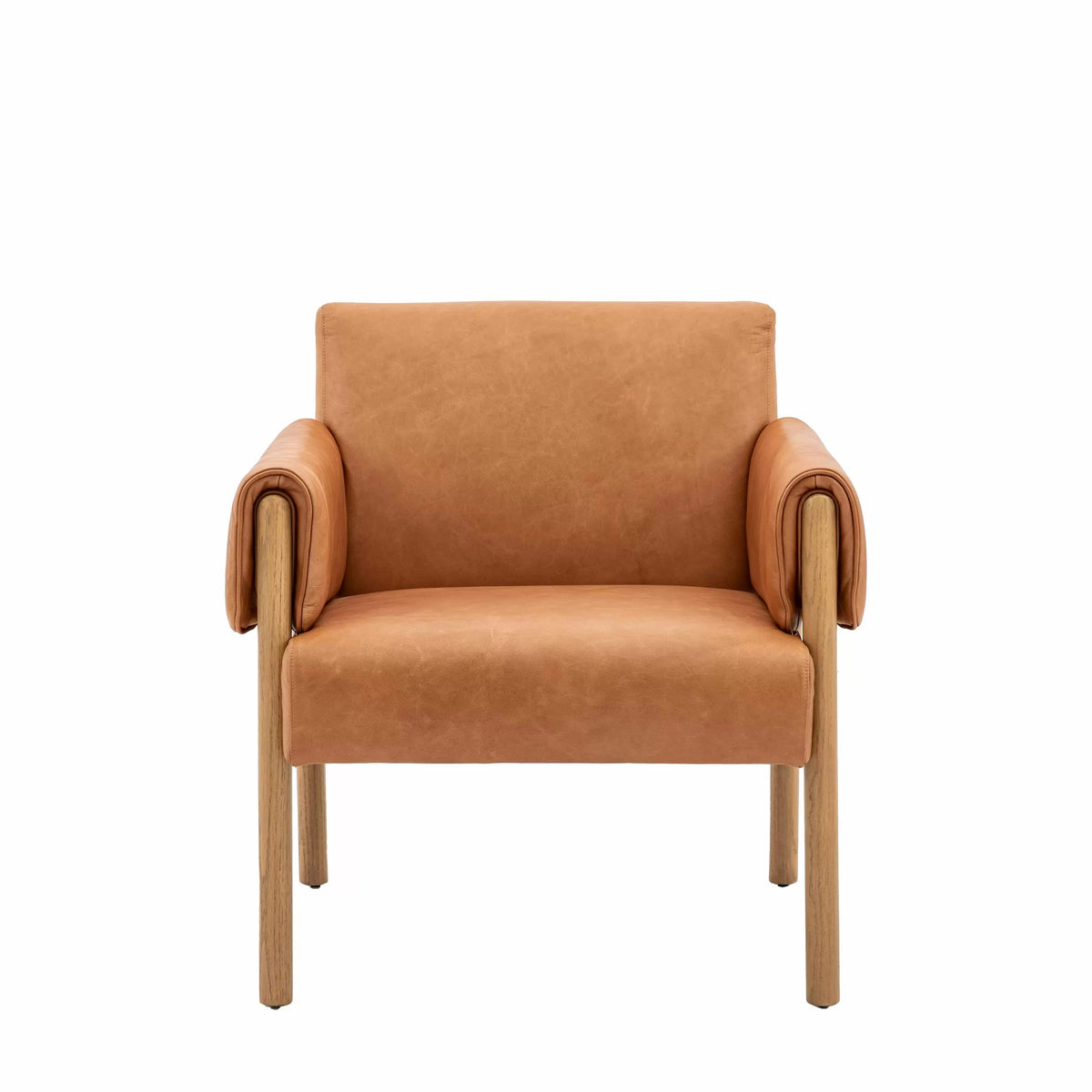 Lindale Armchair Brown Leather.