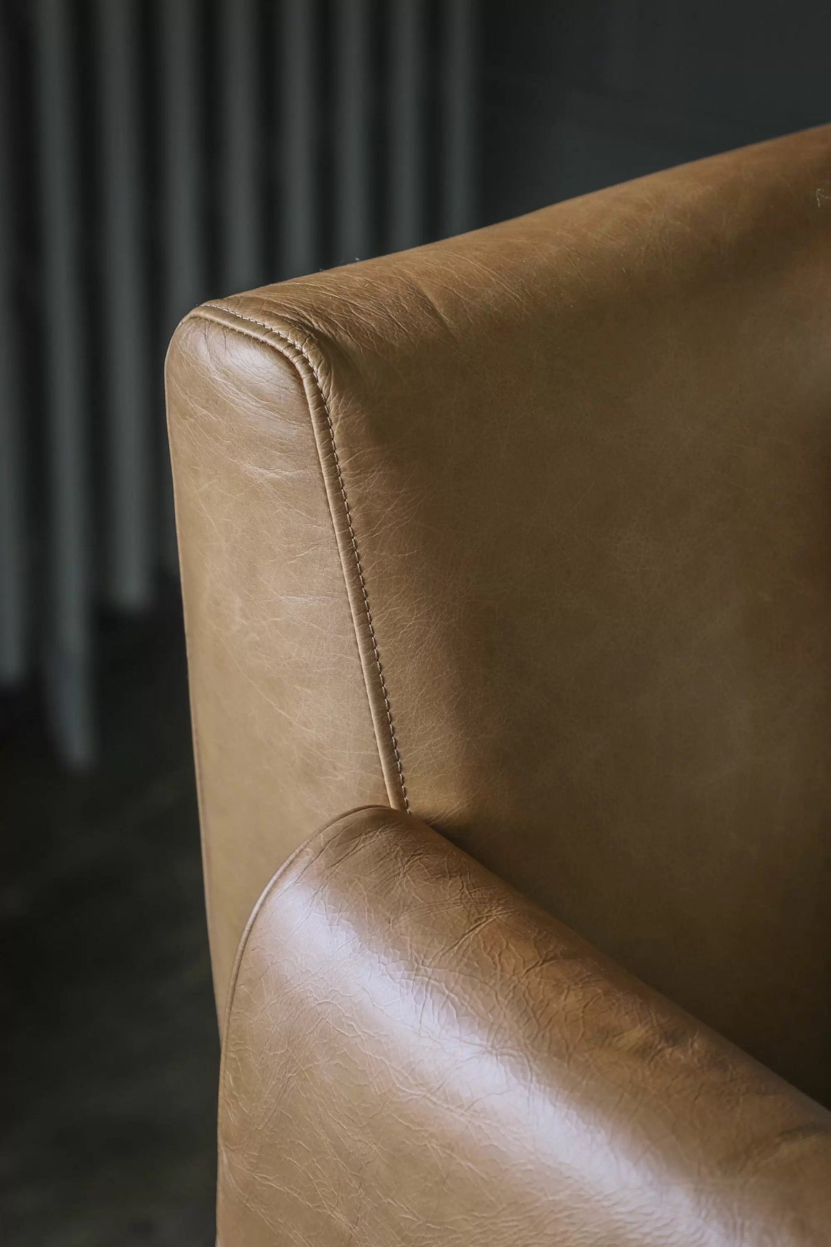 Lindale Armchair Brown Leather.
