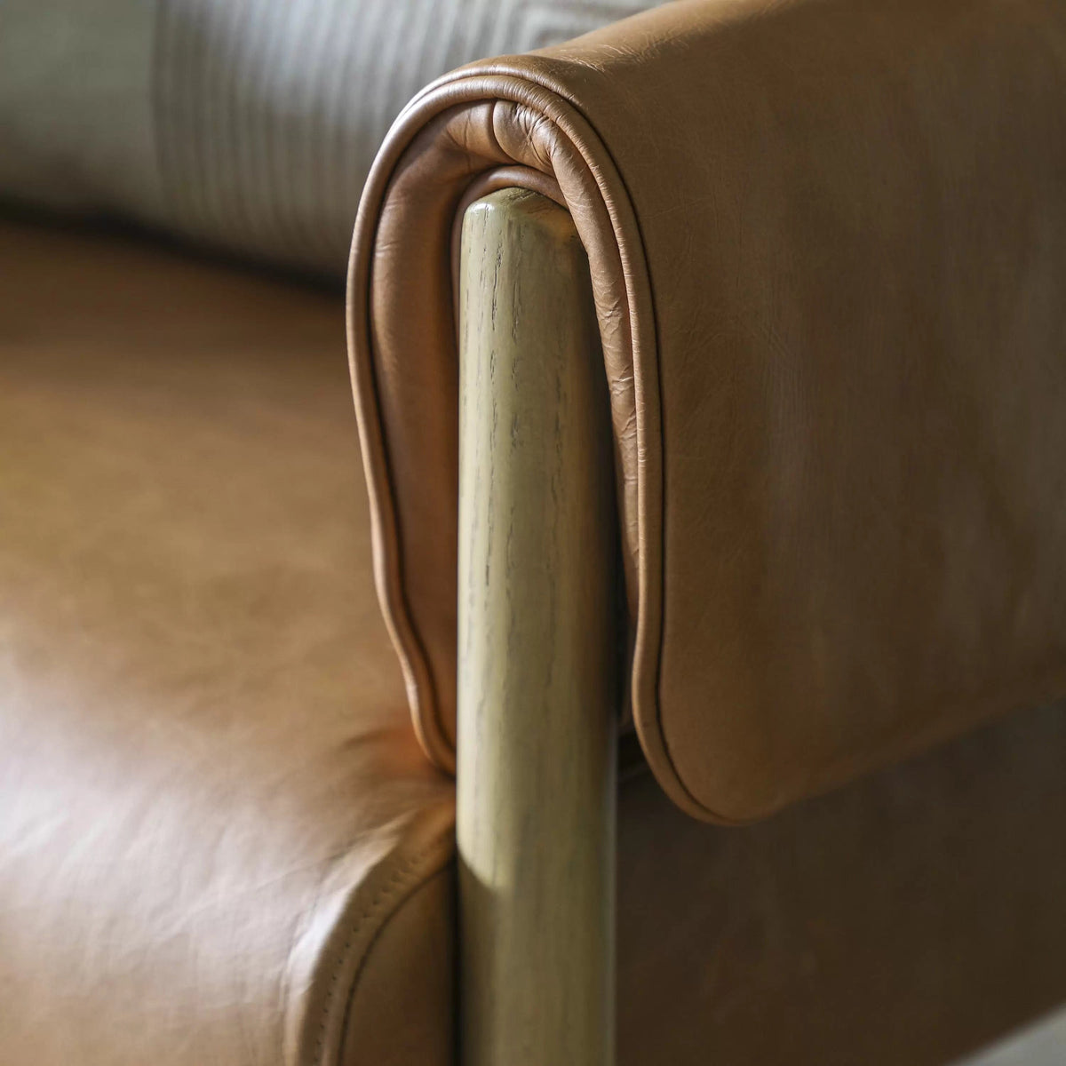 Lindale Armchair Brown Leather.