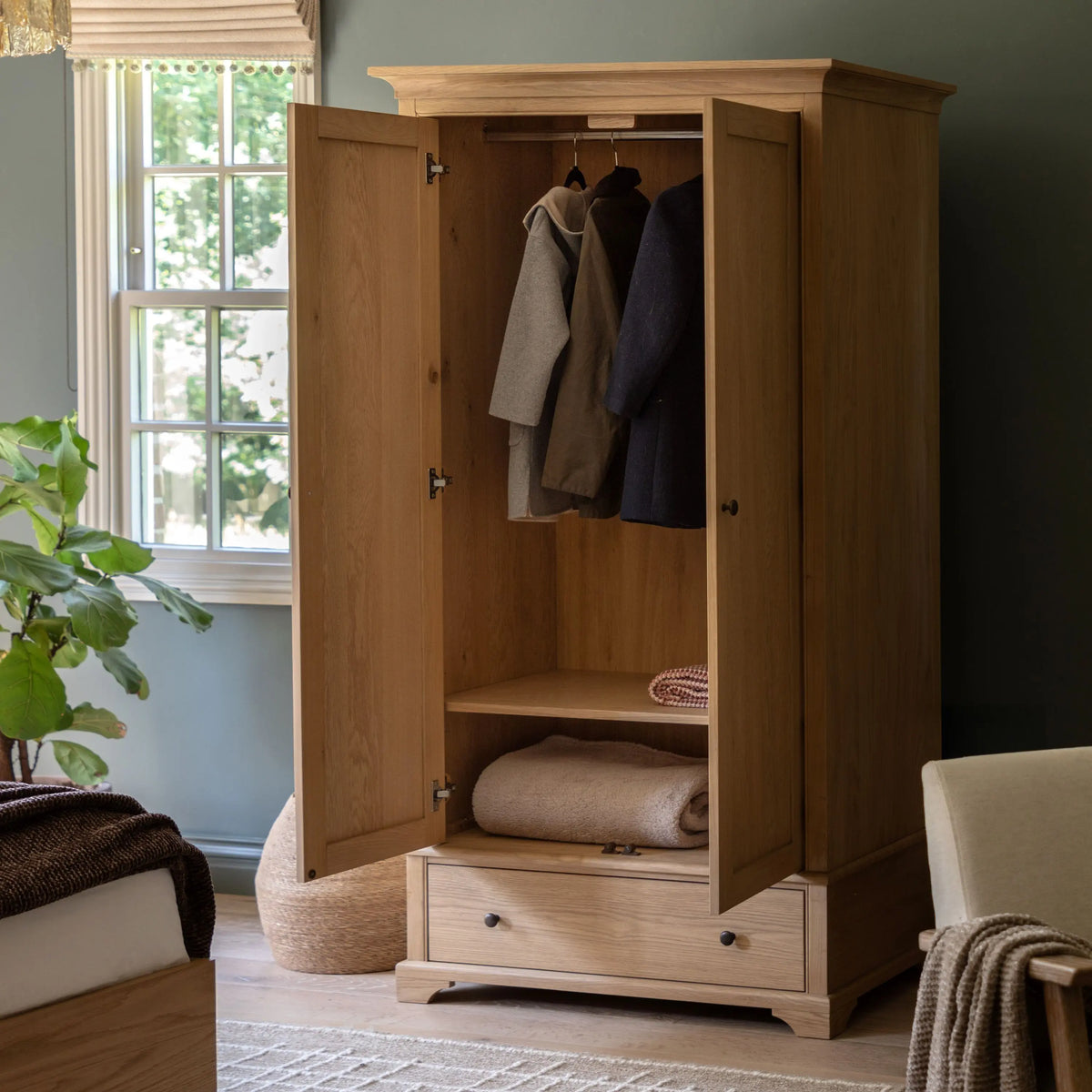 Bodhi Living Malvern 2 Door 1 Drawer Wardrobe House of Isabella UK