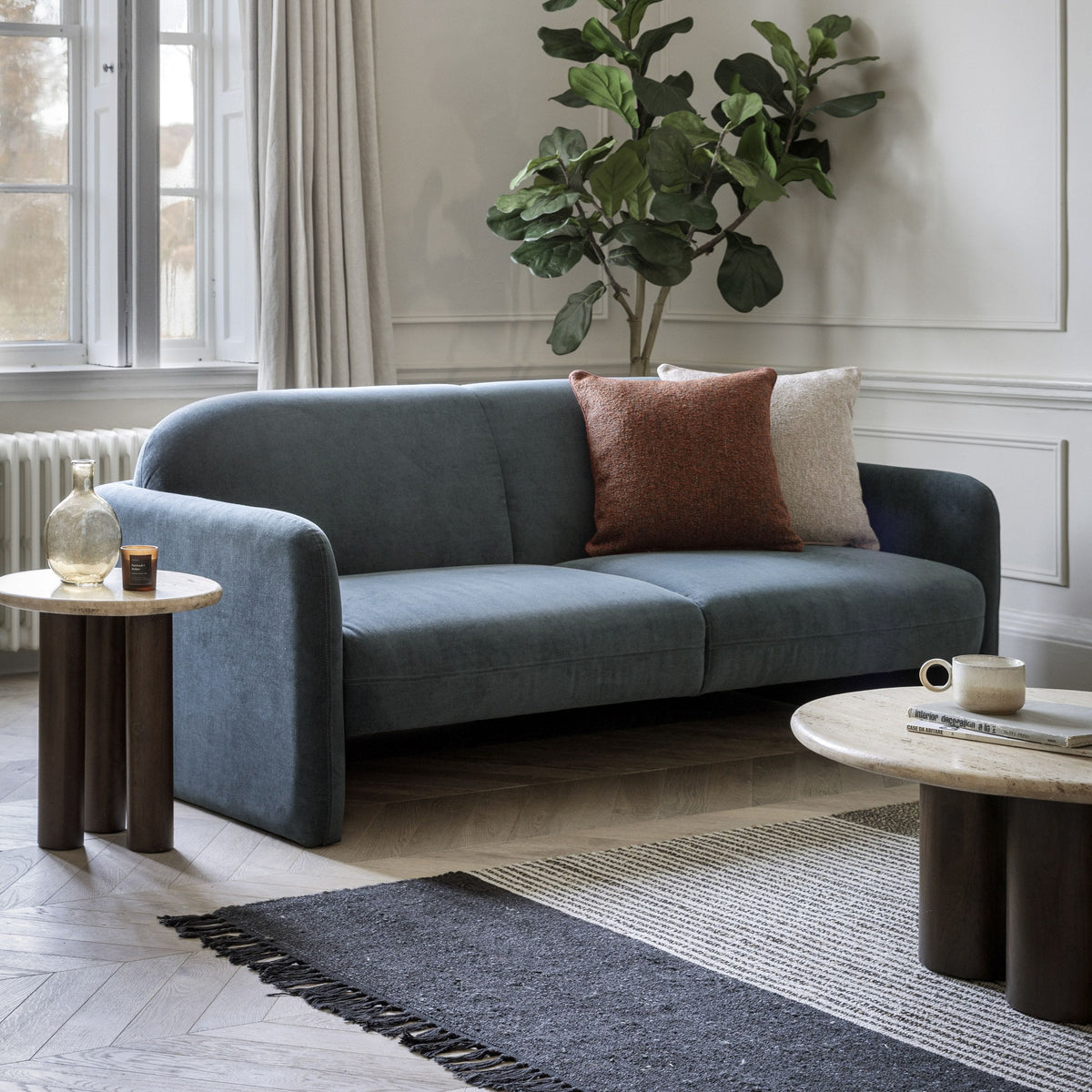 Massa 3 Seater Sofa Dusty Blue.