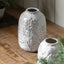 Bodhi Living Meadow Embossed Ceramic Vase Stone Small House of Isabella UK