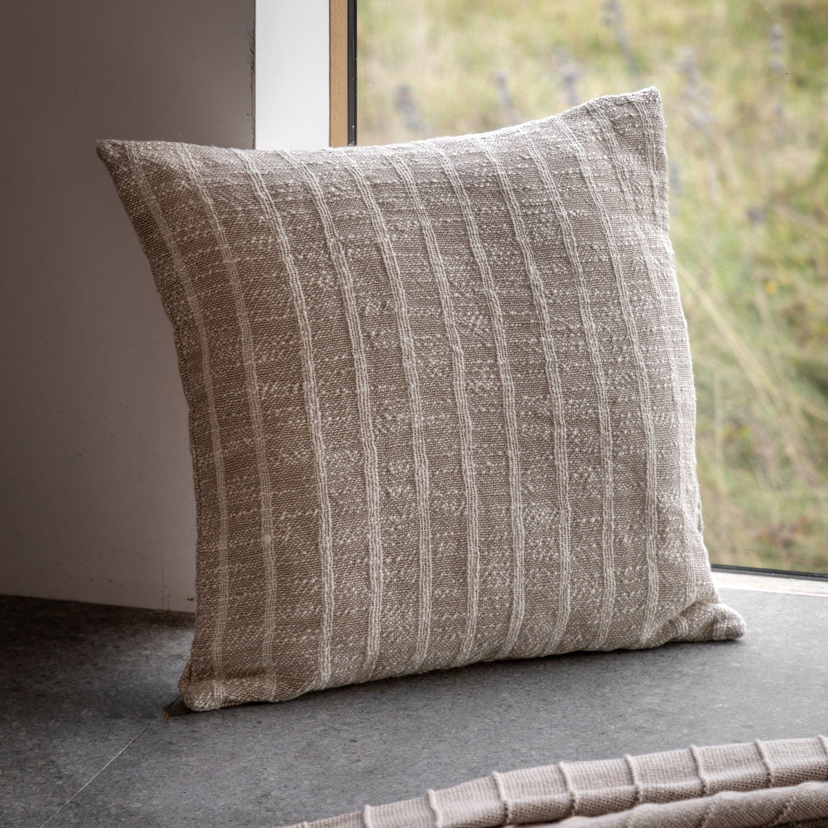 Bodhi Living Melford Stripe Cushion Sand House of Isabella UK