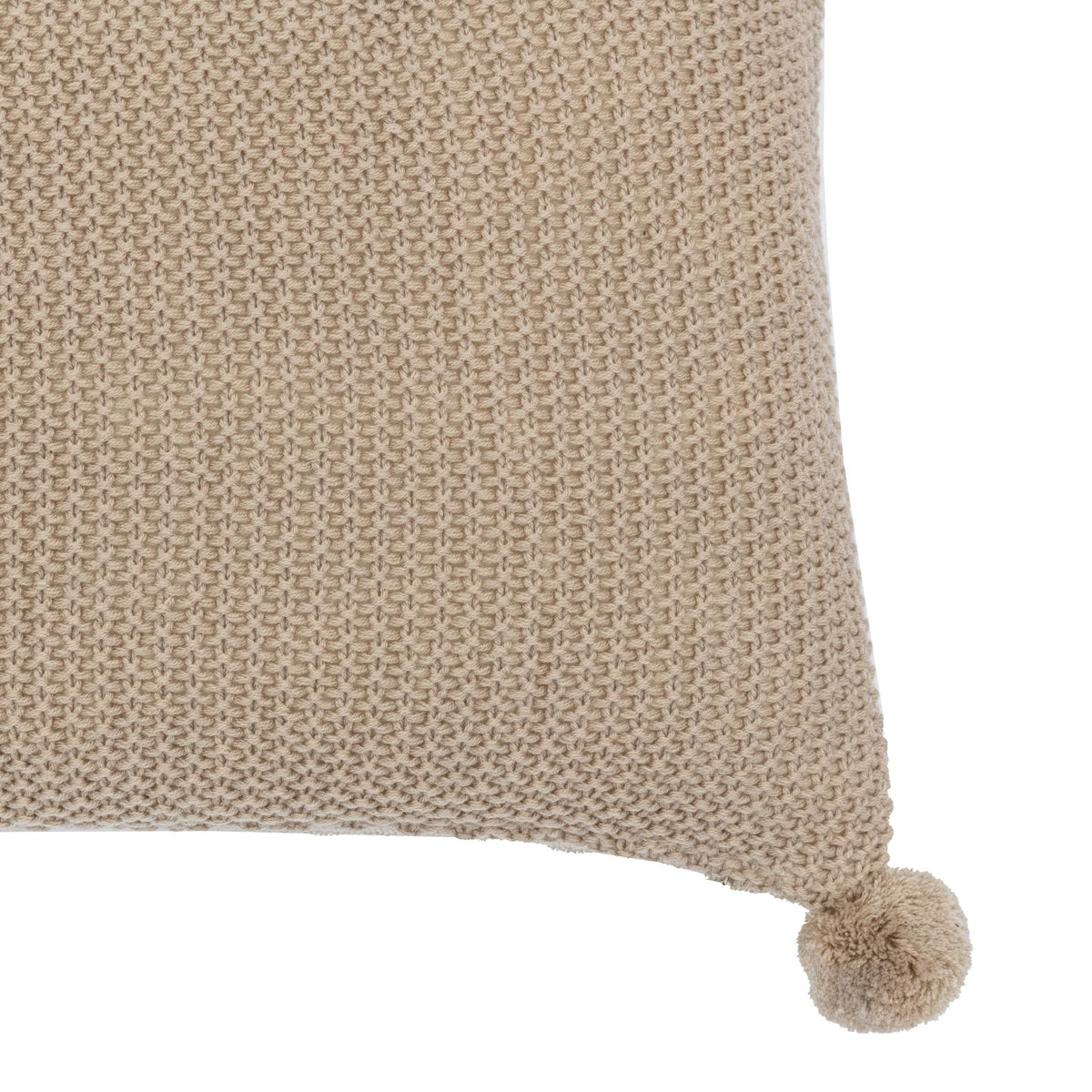 Bodhi Living Moss Stitch PomPom Cushion Natural House of Isabella UK