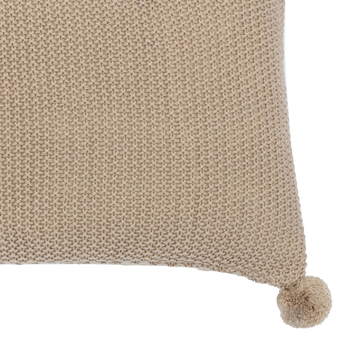 Bodhi Living Moss Stitch PomPom Cushion Natural House of Isabella UK