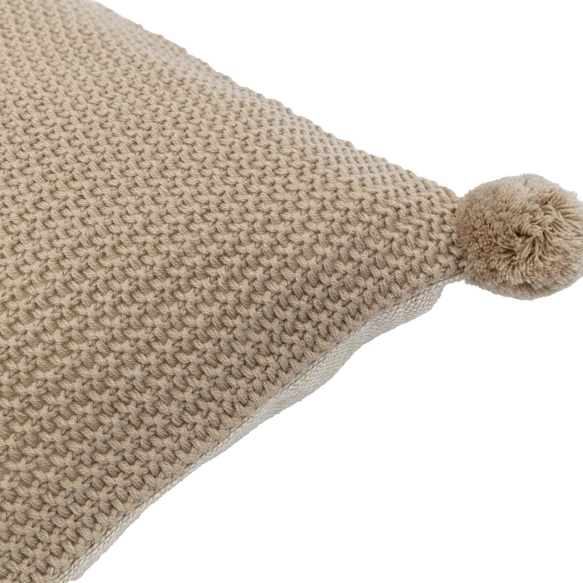 Bodhi Living Moss Stitch PomPom Cushion Natural House of Isabella UK