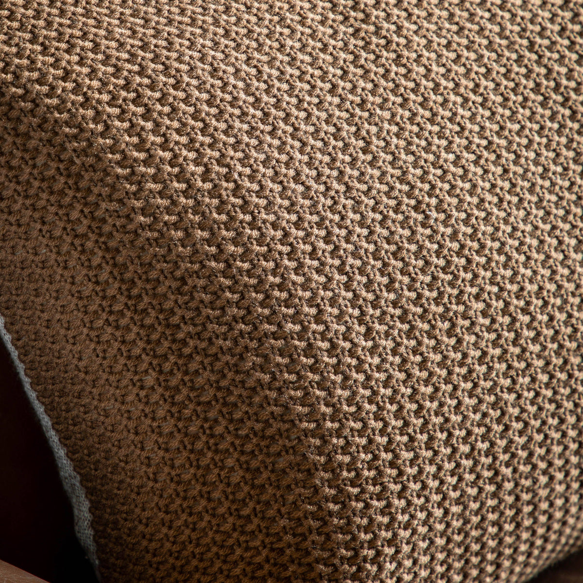 Bodhi Living Moss Stitched Pom Pom Cushion Tan House of Isabella UK