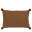 Bodhi Living Moss Stitched Pom Pom Cushion Tan House of Isabella UK