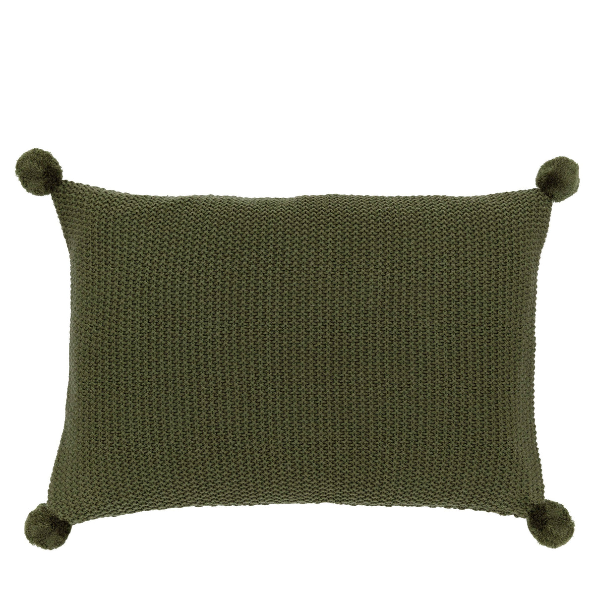 Bodhi Living Moss Stitched PomPom Cushion Olive House of Isabella UK