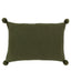 Bodhi Living Moss Stitched PomPom Cushion Olive House of Isabella UK