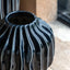 Bodhi Living Organic Ribbed Vase Midnight Small House of Isabella UK